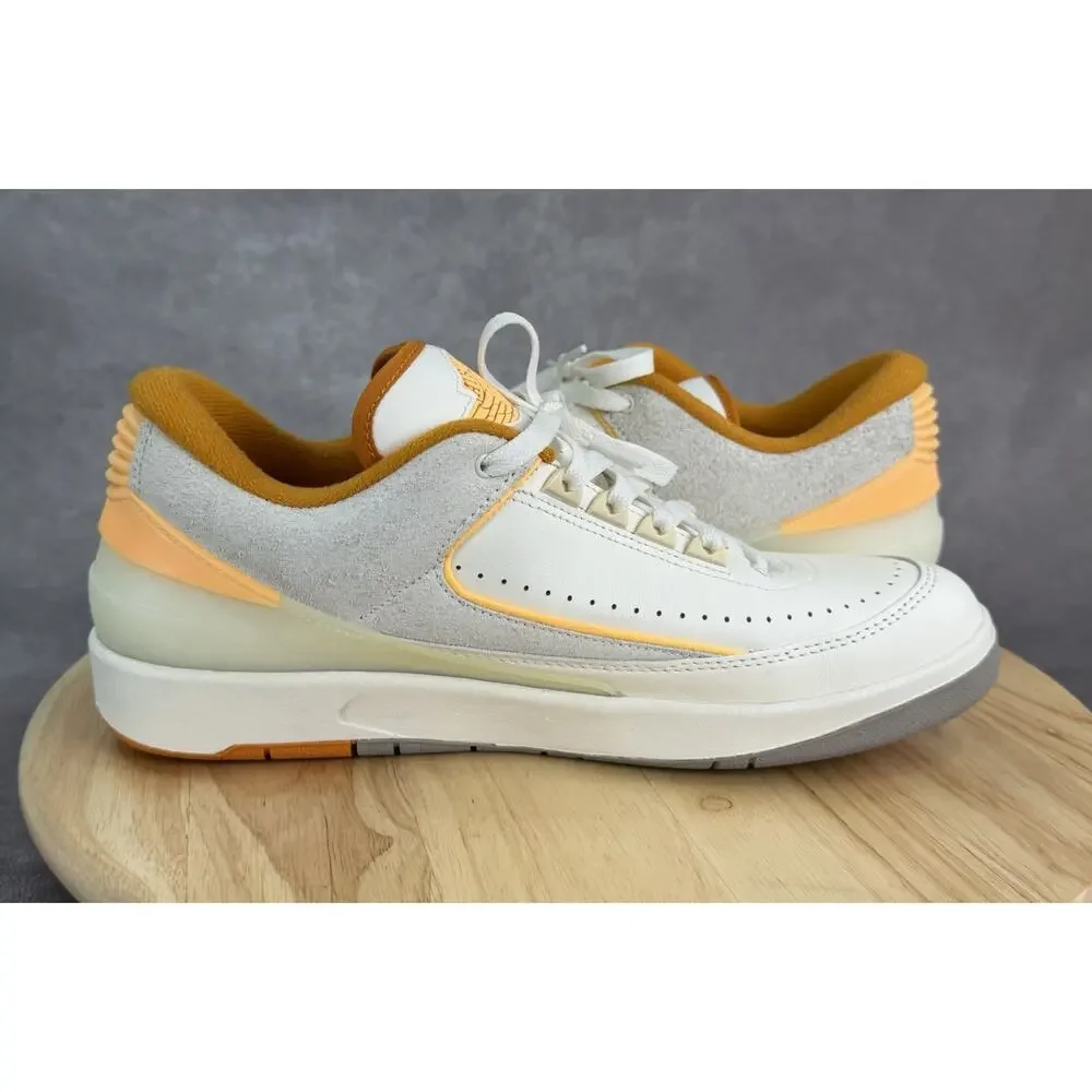 Jordan Air Jordan 2 Retro Low Melon Tint White Orange Leather DV9956-118 Size 11